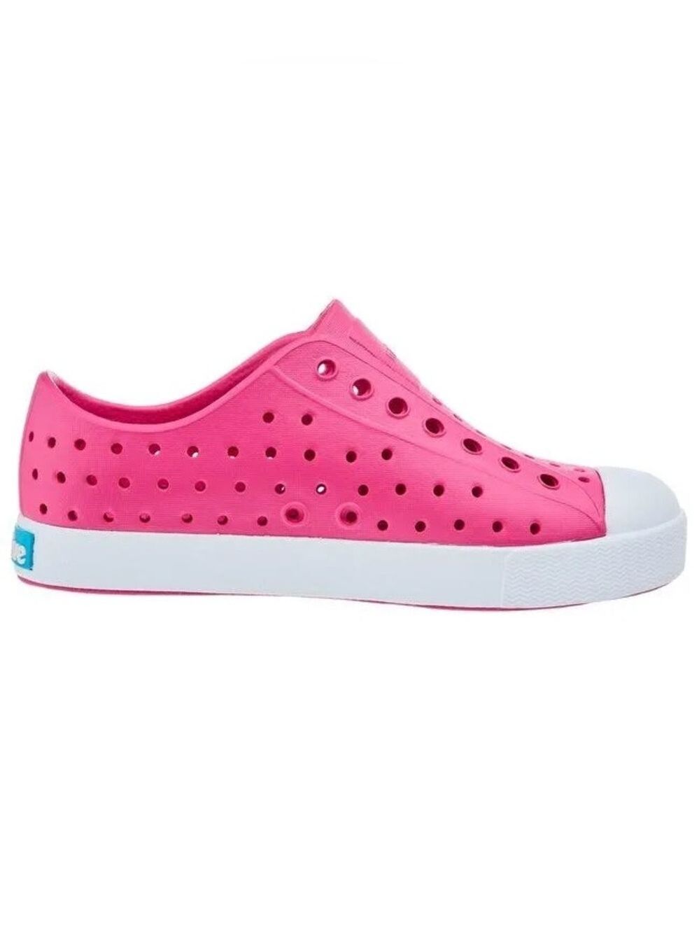 Native Kids Casual Slip-On in Pink with White Toe Cap